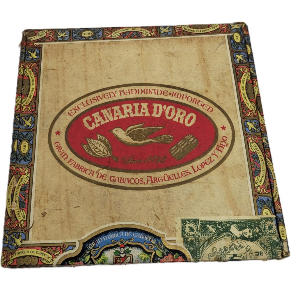 Canaria D’ Oro Vintage Cigar Box Dominican Republic Empty